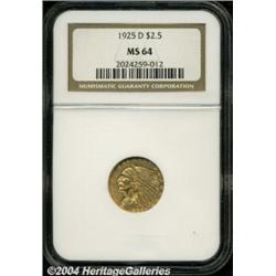 1925-D $2 1/2 MS64 NGC. An impressively struck