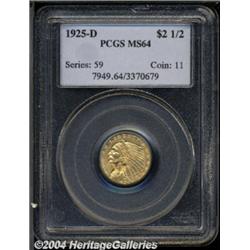 1925-D $2 1/2 MS64 PCGS. A glimmering,