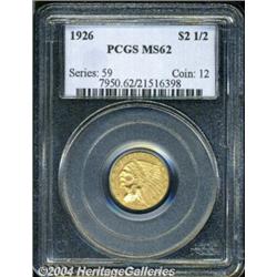 1926 $2 1/2 MS62 PCGS. Smooth and minimally