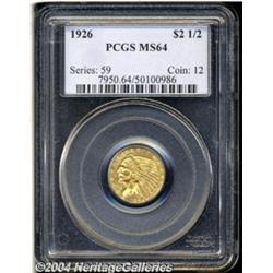 1926 $2 1/2 MS64 PCGS. Nicely impressed