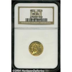 1926 $2 1/2 MS64 NGC. Bright copper color over