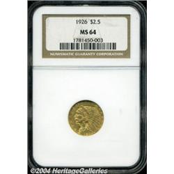 1926 $2 1/2 MS64 NGC. A nice looking coin with