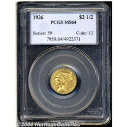 1926 $2 1/2 MS64 PCGS. A lustrous near-Gem,