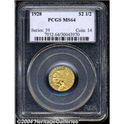 1928 $2 1/2 MS64 PCGS. A sharply struck