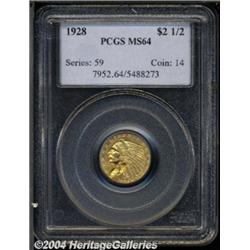 1928 $2 1/2 MS64 PCGS. An attractive piece