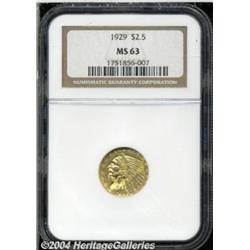 1929 $2 1/2 MS63 NGC. Typically struck with