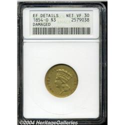 1854-O $3--Damaged--ANACS. XF Details, Net