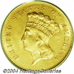 1864 $3 MS62 PCGS. The 1864 (2,630 business