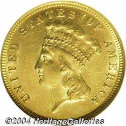 1868 $3 MS62 NGC. One of the more obtainable