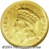 Image 1 : 1878 $3 MS62 NGC. Vibrant lustrous surfaces,