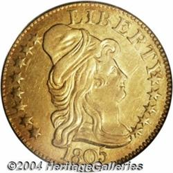 1805 $5 AU55 PCGS. Close Date, Breen-6445, B.