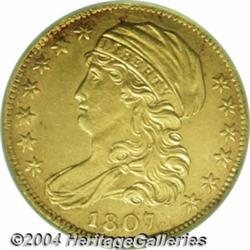 1807 $5 Bust Left Unc Details, Burnished, NCS.