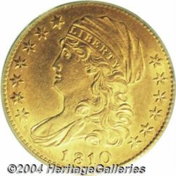 1810 $5 Small Date, Large 5 AU53 PCGS.