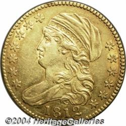 1812 $5 AU50 Cleaned Uncertified. Wide 5D,