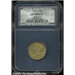 1847-C $5VG Details, Whizzed, NCS. Variety