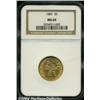 Image 1 : 1881 $5 MS64 NGC. Satiny luster beneath