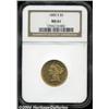 Image 1 : 1882-S $5 MS61 NGC. A flashy, minimally