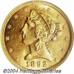 1892-CC $5 MS63 NGC. Variety 1-A. Die State