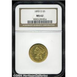 1893-O $5 MS62 NGC. One of the more available