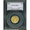 Image 1 : 1895 $5 MS64 PCGS. Medium gold color on the