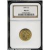 Image 1 : 1899 $5 MS64 NGC. Soft rose-gold color with