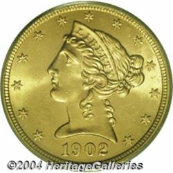 1902-S $5 MS65 PCGS. A typically well produced