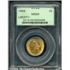 Image 1 : 1908 $5 MS64 PCGS. Apricot toning, with some