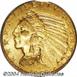 1908 $5 MS65 PCGS. An exceptionally well