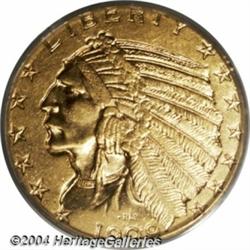 1909-O $5 AU55 PCGS. One of several AU and