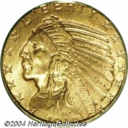 1910-S $5 MS64 PCGS. The 1910-S compares