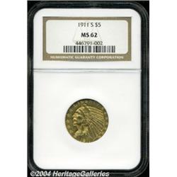 1911-S $5 MS62 NGC. This nearly Select '11-S