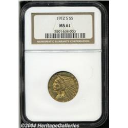 1912-S $5 MS61 NGC. Both sides exhibit a