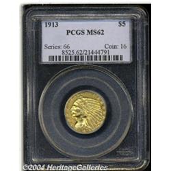 1913 $5 MS62 PCGS. An appealing example of the