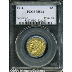 1914 $5 MS62 PCGS. An unusually clean example
