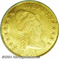 1801 $10 MS64 PCGS. Breen-6843, B. 2-B,