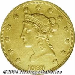 1839 $10 Type of 1838, Large Letters, AU