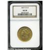 Image 1 : 1847-O $10 AU58 NGC. The base of the 18 in the