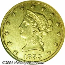 1859-O $10 AU55 NGC. The 1859-O is the rarest