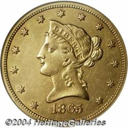 1865-S $10 865 Over Inverted 186--Scratched,