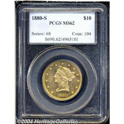 1880-S $10 MS62 PCGS. A very impressive coin