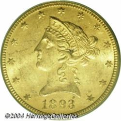 1893-O $10 MS63 PCGS. Only 17,000 pieces were