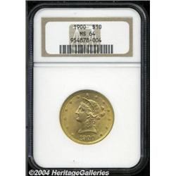 1900 $10 MS64 NGC. A lovely and lustrous