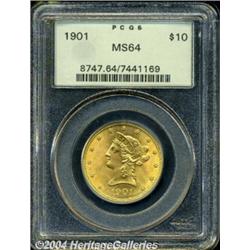 1901 $10 MS64 PCGS. Well struck and fully