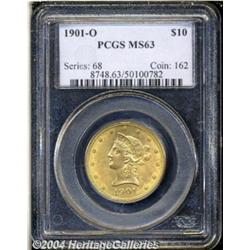 1901-O $10 MS63 PCGS. Subtle golden luster