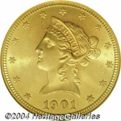 1901-S $10 MS66 NGC. Original and visually