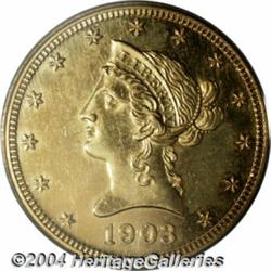 1903 $10 PR60 PCGS. While the 1903 has a low