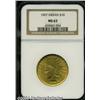 Image 1 : 1907 $10 No Motto MS63 NGC. Somewhat softly