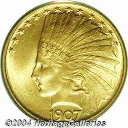 1907 $10 No Motto MS65 PCGS. This is the third