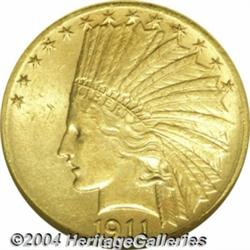 1911-D $10 MS62 NGC. An eye-catching piece and