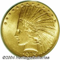 1913-S $10 MS62 PCGS. Among the rarest Indian